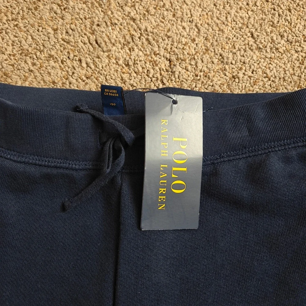 Polo Ralph Lauren Kids Navy Blue Sweatpants Joggers Size L 12-14‎ Pony Logo $178